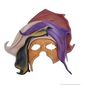 3D molded leather art pirate mask